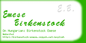 emese birkenstock business card